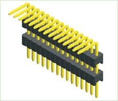 1.27mm Pin Header Single Row Double Plastic Angle