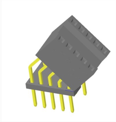 2,54 мм 45-градусный разъем с внутренней резьбой